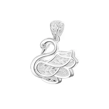 S999 Чистый Серебряный Лебедь Полый Серебряный Подвесной Светильник Роскошный Дизайн Minority Стерлинговое Серебро