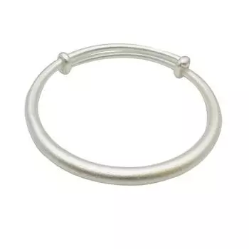 S999 Foot Silver Древний метод Push-Pull Персонализированный браслет с простым кольцом Универсальный и простой стиль в качестве подарка для девочек на фестивалях Adjustable size серебряный