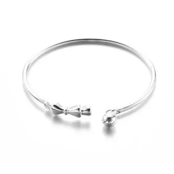 S999 Полностью серебряный молодежный браслет-колокольчик с бантом Браслет Браслет с минималистским и уникальным дизайном Серебряный браслет Adjustable size