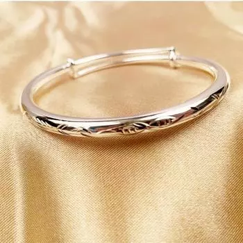 S999 Серебряный браслет из чистого серебра с изображением автомобиля и круглого живота, простой и универсальный серебряный браслет для ног, подарки девочкам, матерям и пожилым людям Adjustable size серебряный