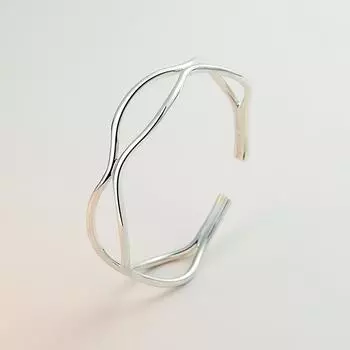 S999 Серебряный браслет-кольцо Мебиуса Модный и модный натуральный браслет из натурального кольца для ног Серебряный браслет-браслет для подруги Adjustable size серебряный