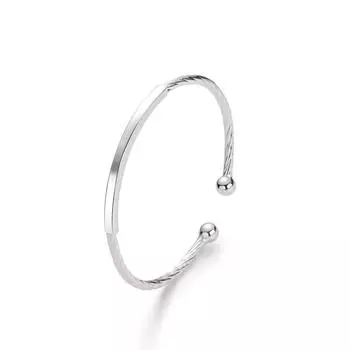 S999 Серебряный браслет женский открывающийся регулируемый жареный тесто повороты квадратный световой бар подарок для девушки Adjustable size