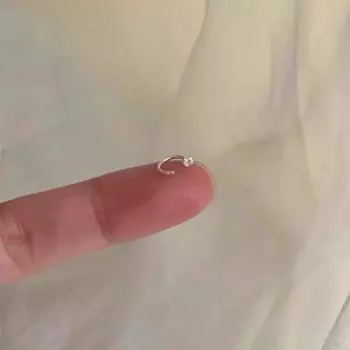 S999 Silver Earrings Bone Nail Stud Earrings for Women Ear-Caring Special-Interest Design Fancy No Need to Take off Ear Hooks Compact Temperamental 6mm silver single price