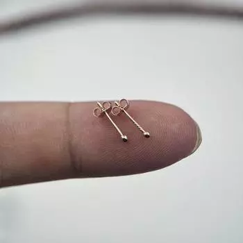S999 Sterling Silver Women s Mini Sleep No Need to Take off Stud Earrings 1.5m mini rose gold pair