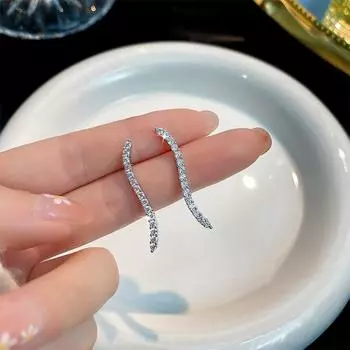 S999 Женские маленькие и микро-серьги-гвоздики из чистого серебра с цирконом, модные, доступные, роскошные серьги