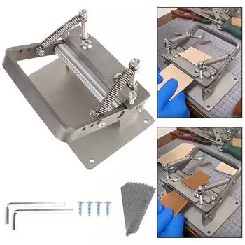 С 10 лезвиями, кожаный разделитель, истончающий кожу, инструмент для резки ремня, устройство для очистки кожи, практичное, регулируемое Silver