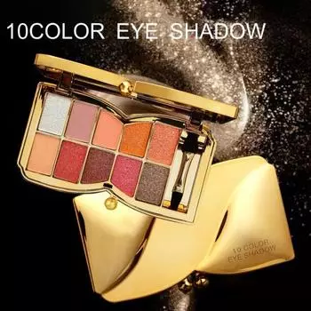 С 10 оттенками долговечных водостойких высокопигментированных матовых мерцающих теней для век B