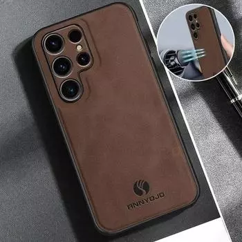 S 22 23 Винтажный магнитный кожаный чехол из овчины для Samsung Galaxy S22 S23 Ultra Plus 5g 2023 Роскошный мужской деловой чехол на заднюю панель S22 темно-зеленого