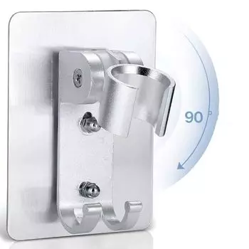 с 2 крючками-вешалками, держателем палочки, алюминиевым кронштейном, прочным держателем насадки для душа для ванной комнаты