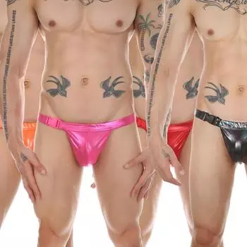 S-2XL мужские сексуальные трусики Барби розовые светоотражающие металлические шорты для плавания с лазерным серфингом, трусы с боковыми кнопками, эластичное эротическое нижнее белье S