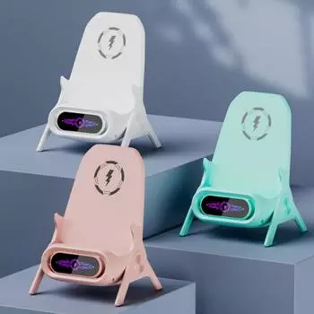 с 3 магнитными головками, зарядное устройство для телефона в форме стула, магнитный держатель для телефона, просмотр теледраматических программ white-no magnetic sunction
