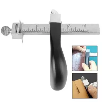 С 3 острыми лезвиями, регулируемый разделитель для ремней, ручной инструмент для изготовления кожаных ремней, резак для ремней, инструмент для кожевенного ремесла, резак для кожи Black