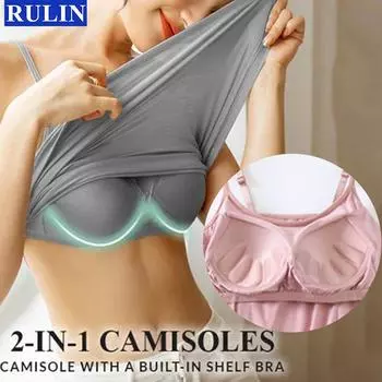 S-3XL Женские хлопковые топы на бретельках из модала со встроенным бюстгальтером, топы без косточек, мягкий жилет M