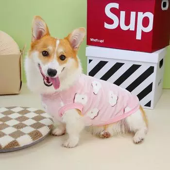 S-4XL зимняя одежда для собак мягкая фланелевая теплая пижама для собак жилет для корги такса пальто для маленьких средних собак французский бульдог наряд S серый