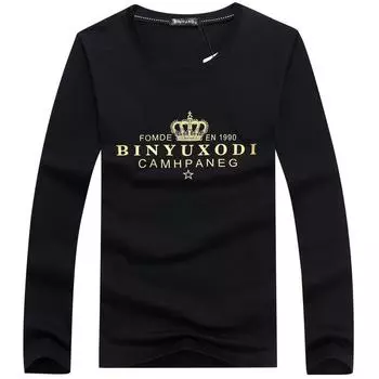 S-5XL Мужская футболка с длинными рукавами, хлопковая зимняя повседневная футболка с круглым вырезом, свободный пуловер большого размера, рубашка M белый