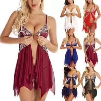 S-5xl Популярный в Европе и Америке кружевной кружевной полупрозрачный сетчатый эротический сарафан S