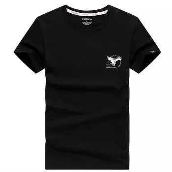 S-5XL Простая мужская футболка из чистого хлопка с короткими рукавами, Мужская уличная футболка большого размера, тонкая повседневная футболка S белый