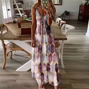 S-5XL Summer Women Braces Dresses Sexy Ladies Straps Skirt Female Purple M