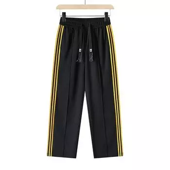 S-8XL Большие брюки с тремя перекладинами, брюки с девятью штанинами, классные дышащие эластичные брюки для бега на открытом воздухе 8XL чёрный