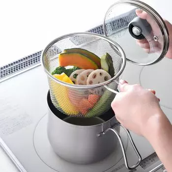 с 9 функциями в 1 IH совместим со стеклянной крышкой, держателем палочек для еды и 14-сантиметровой пароваркой, изделие из нержавеющей стали с Living, любимая многими ресторанами серебряный