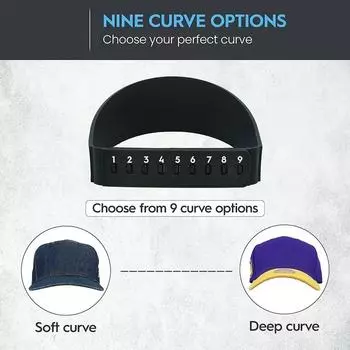 С 9-ю полями для шляпы, изогнутыми полями, пластиковым инструментом для загиба шляпы, многоразовым удобным инструментом для загиба шляпы