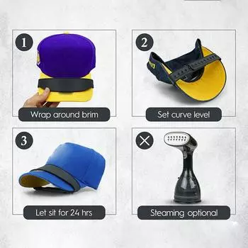 С 9-ю полями для шляпы, изогнутыми полями, пластиковым инструментом для загиба шляпы, многоразовым удобным инструментом для загиба шляпы