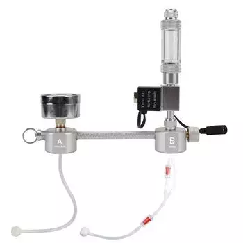 С электромагнитным клапаном DIY счетчик пузырьков диффузор генератор CO2 для роста водных растений аквариум генератор системы комплект