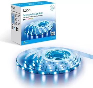 с Alexa LED Tape Light Рождественская интеллектуальная лента многоцветная Хэллоуин 5 м отрезная Google Home Простая настройка Совместимость с приложением Беспроводная локальная сеть Tapo [Работает