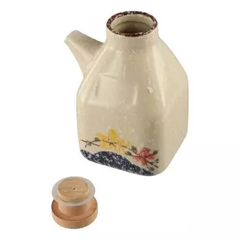 с бамбуковой крышкой креативная японская ретро-коробка для приправ, горшочек для приправ, банка для специй D