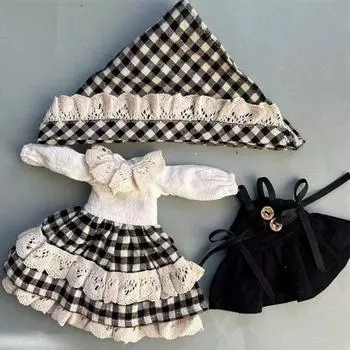 с Беретом Кукольная Юбка Комплект Одежды Ретро Лесные Платья для кукол ob22 ob24 azone для кукол Блайз 1