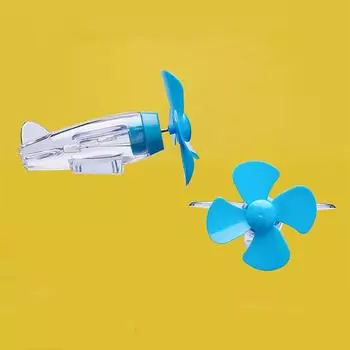 С бесследным клеем мини-самолет светодиодный фонарь ветровая энергия небольшой декоративный шлем для самолета