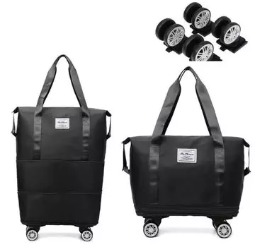 с большими колесиками для переноски ручной клади [YILILK] Чемодан, складной, многофункциональный, колесики, вместимость, водонепроницаемый, сумка, 3-ступенчатое переключение, бизнес,