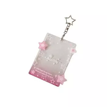 С брелоком для ключей, студенческая карта, прозрачная звезда, держатели для удостоверений личности, карта айдола