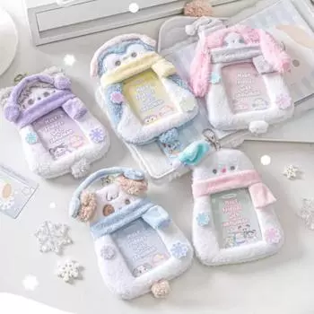 С брелоком-подвеской, держателем для фотокарточек в виде мультяшного снеговика, держателем для карточек на открытом воздухе Style 1