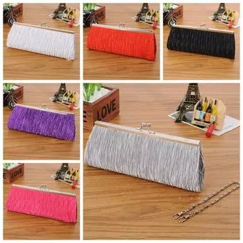 с цепочкой сумочка для ужина многоцветная вечерняя сумочка изысканный плиссированный клатч сумочка банкет