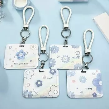 С чехлом для хранения карт со шнурком, держателем для карт в виде свежего цветка, чехлом для карт с мультяшными героями, контролем доступа к картам B(Hand Rope)