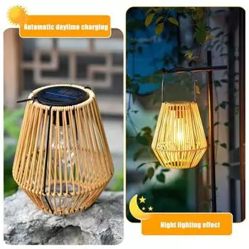 с датчиком освещенности Автоматическое включение/выключение IP65 Водонепроницаемый ретро-стиль Ручная работа Декоративная солнечная батарея B