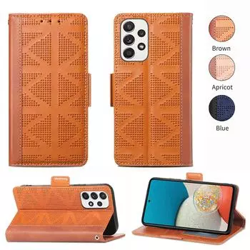 С держателем для карт и функцией подставки кожаный чехол для Samsung Galaxy A53 5g A 53 A73 A33 A13 A23 A52s A52 A72 Чехлы-сумки для мобильных телефонов for Galaxy A72 4G абрикосовый