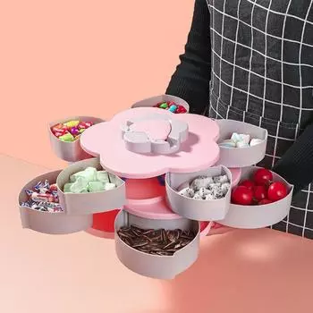 с держателем для телефона, подносом для закусок, двухслойным органайзером для украшений, забавной вращающейся коробкой для конфет с лепестками, развлекательной красный