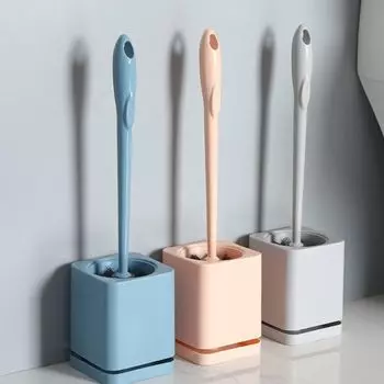 с держателем щетка для унитаза с длинной ручкой щетка для унитаза прочная щетка для чистки унитаза пол синий