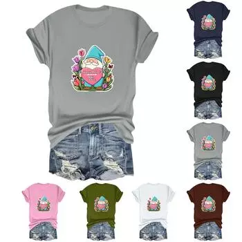 С ДНЕМ МАТЕРИ ЛЮБОВЬ Женская повседневная свободная футболка с принтом ко Дню матери, круглый вырез, пуловер, короткий рукав, топ S