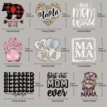 С Днем матери термонаклейки Легко печатать Parches Ropa Футболки Наклейки для одежды Термопресс Аппликации Нашивки своими руками