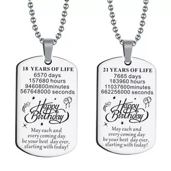 Подвеска из нержавеющей стали с днем рождения 18 21, пусть каждый наступающий день будет вашим лучшим днем, брелок для ключей, очаровательные украшения