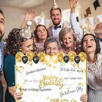 С днем рождения, Black Gold Giant, гостевая книга, сообщение, памятная открытка чёрный