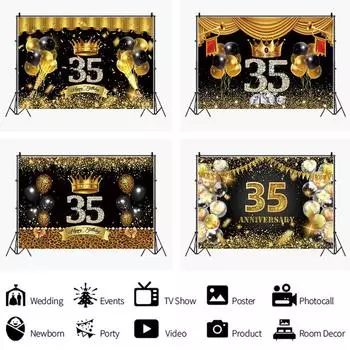 С Днем Рождения Фон Баннер Фон Ткань Реквизит Партии Украсить A-120x80cm