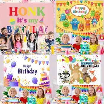 С Днем Рождения Фон Баннер Фон Ткань Реквизит Партии Украсить A-100x70CM