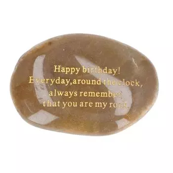 С днем рождения, гравированные камни, изысканное компактное портативное пресс-папье, подарки в виде гравированных камней с надписью Wo
