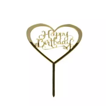 С днем рождения, письмо, любовь, сердце, украшение на торт, акриловая, сделай сам, кекс, торт, свеча, вечеринка, палочка ручной работы