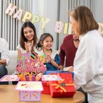 С днем рождения Pop-Up Card 3D Подарочная коробка на день рождения для женщин и мужчин Складная