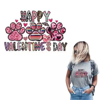 С Днем Святого Валентина нашивки с буквами в полоску модные джинсы термопресс аппликация аксессуары «сделай сам» наклейка термонаклейки для влюбленных
